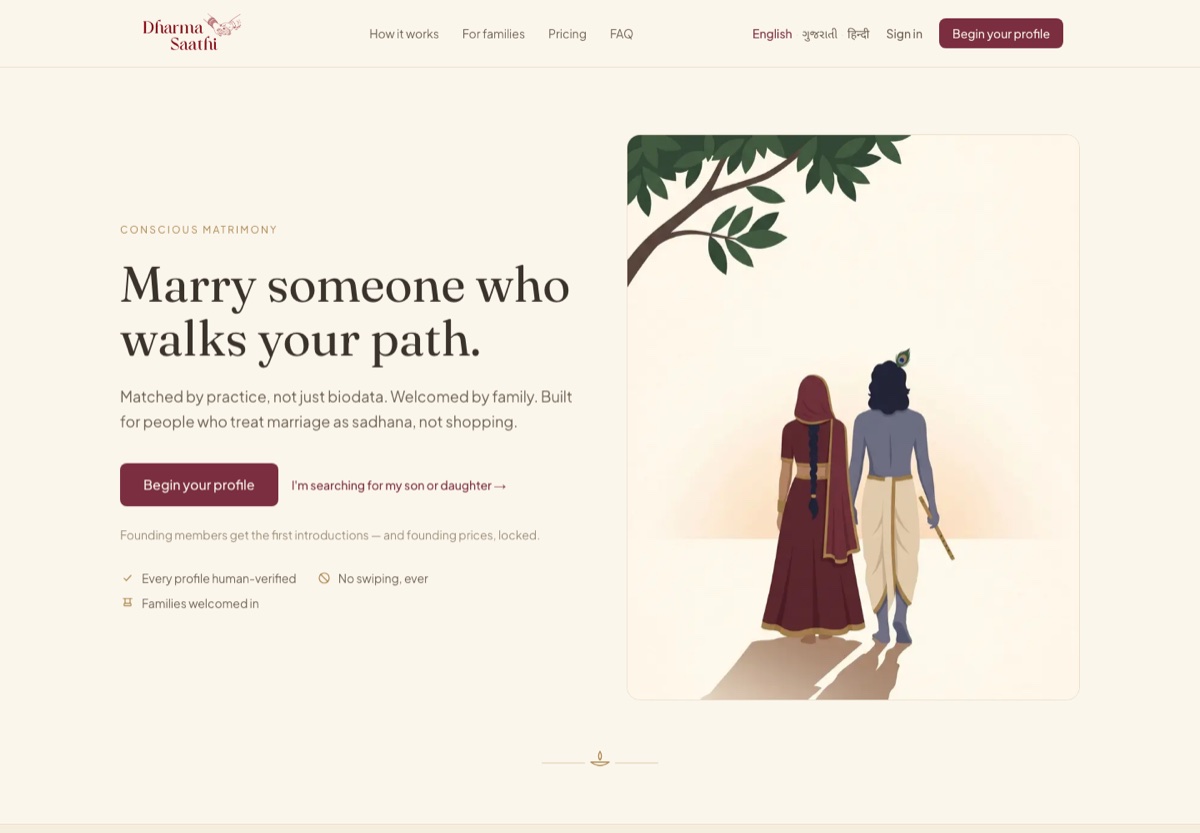 Dharma Saathi digital experience