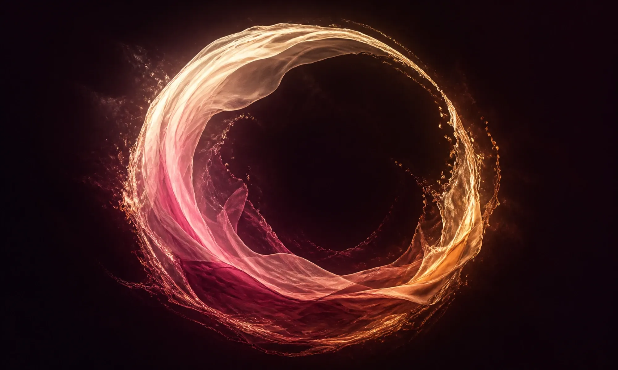 Rose and gold circular form from the House of She identity system